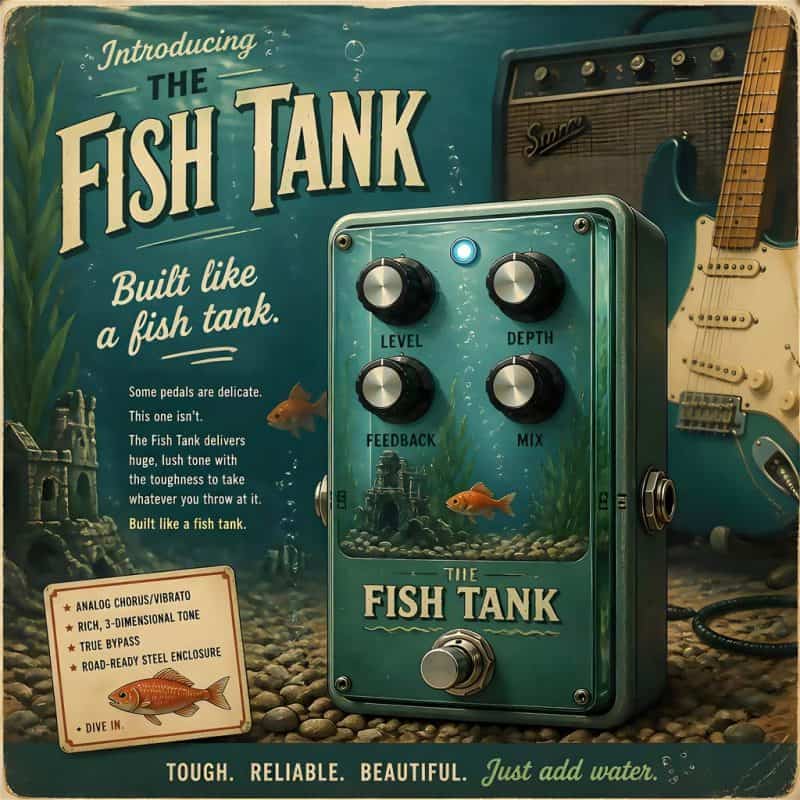 Guitar Effects Pedal "The Fish Tank" — It's built like a fish tank