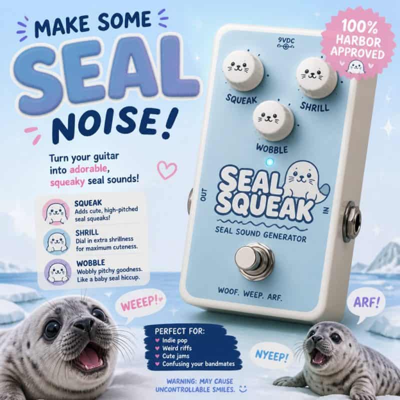 Seal Squeak. A cute guitar pedal.