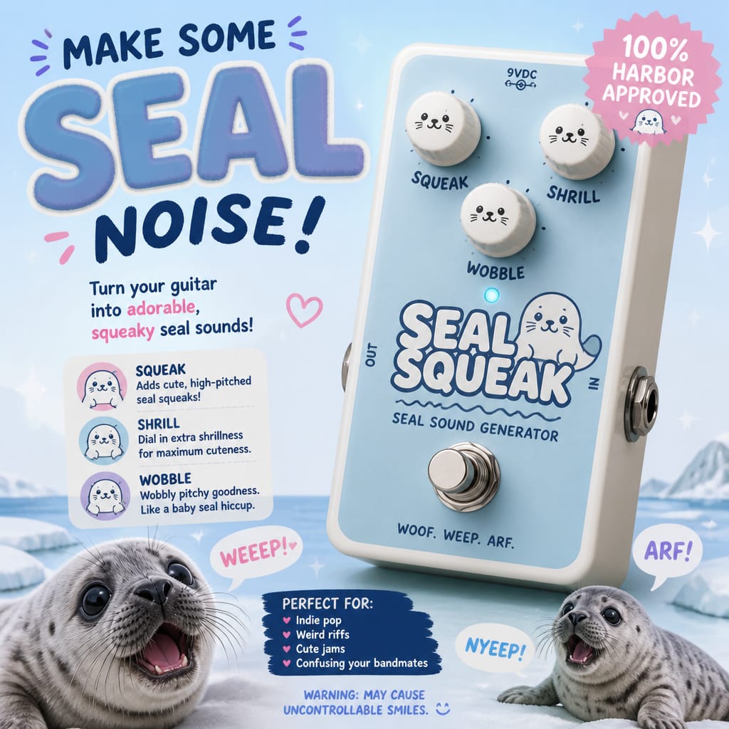 Seal Squeak. A cute guitar pedal.