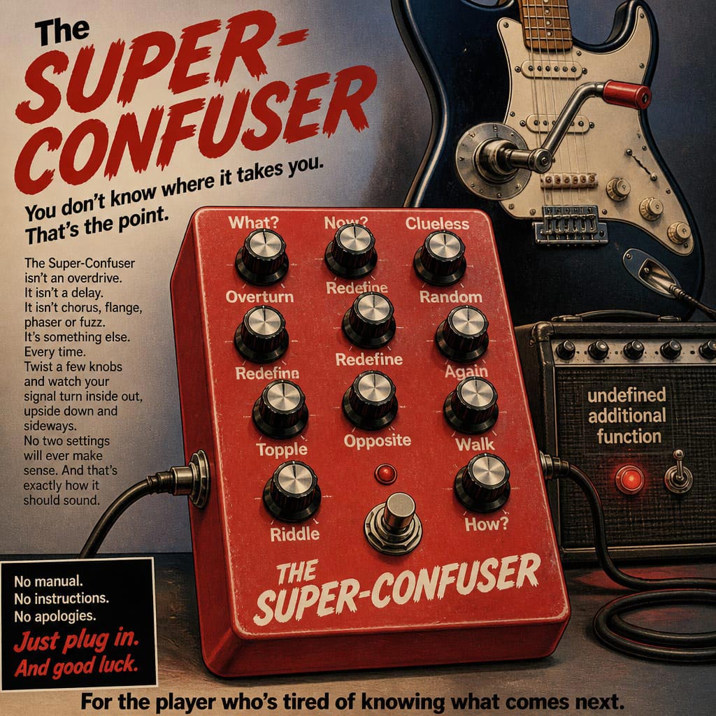 The Super-Confuser – probably the most confusing guitar pedal you will ever encounter