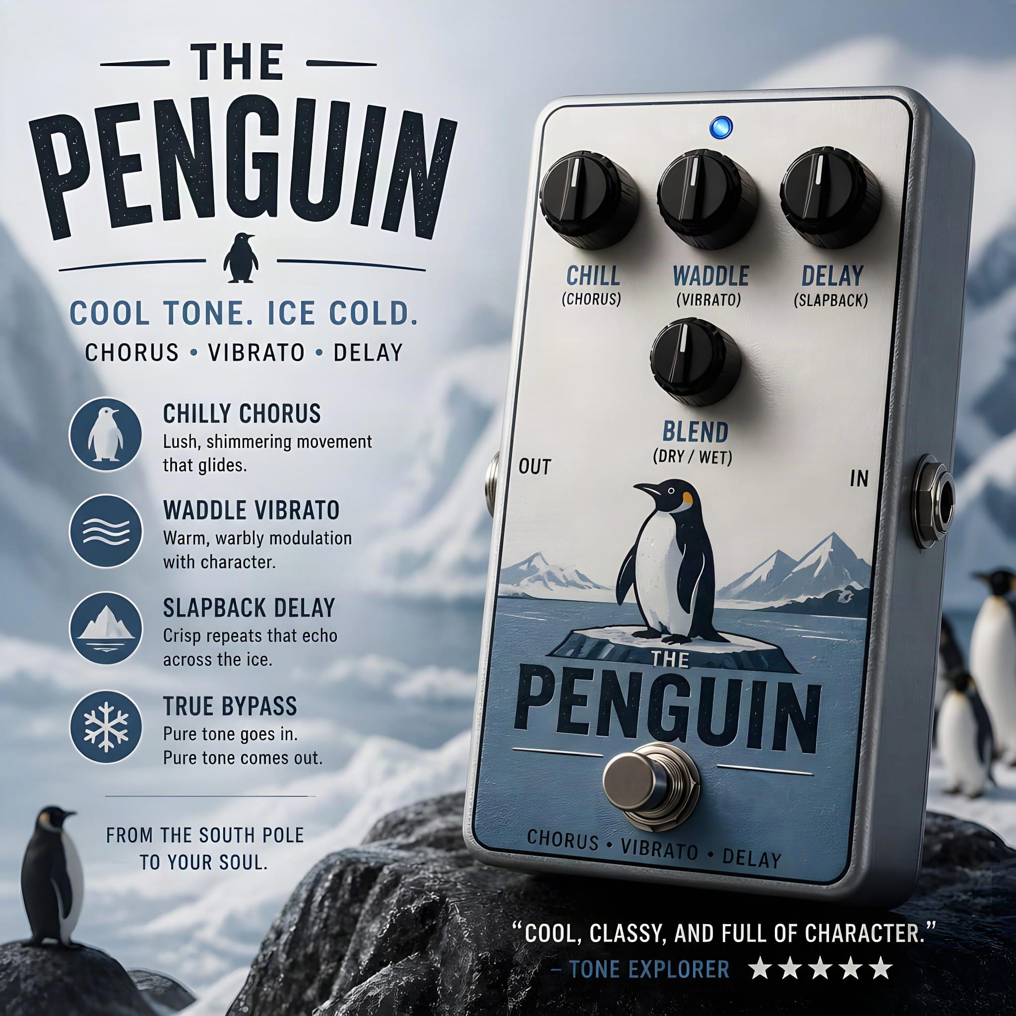 The Penguin – cool animal guitar pedal