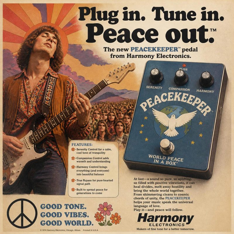Serenity – Compassion –Harmony. With our new World Peace in a Box Pedal