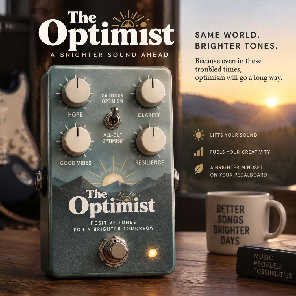 The Optimist – a guitar pedal for a brighter tone and a brighter future