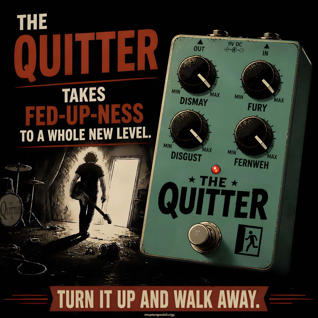 The Quitter – a guitar pedal that takes fed-up-ness to a whole new level