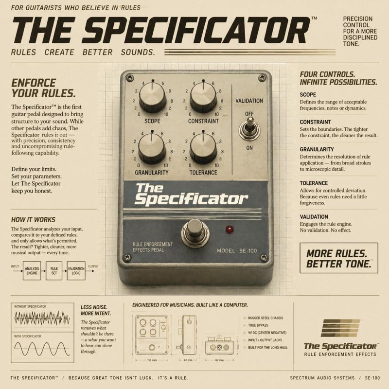 The Specificator – A rule enforcement pedal for the ruthless guitarist