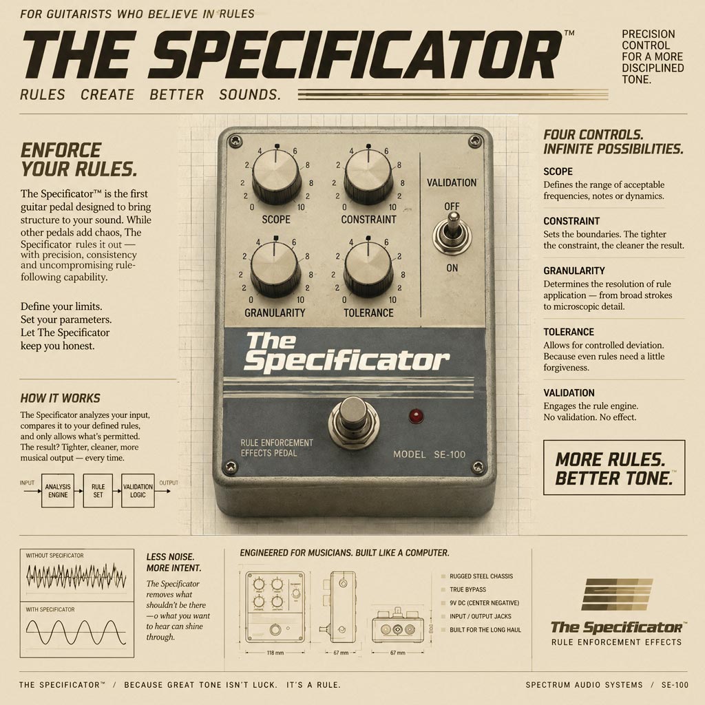 The Specificator – A rule enforcement pedal for the ruthless guitarist